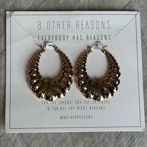 8 Other Reasons Shiny Gold Statement Earrings